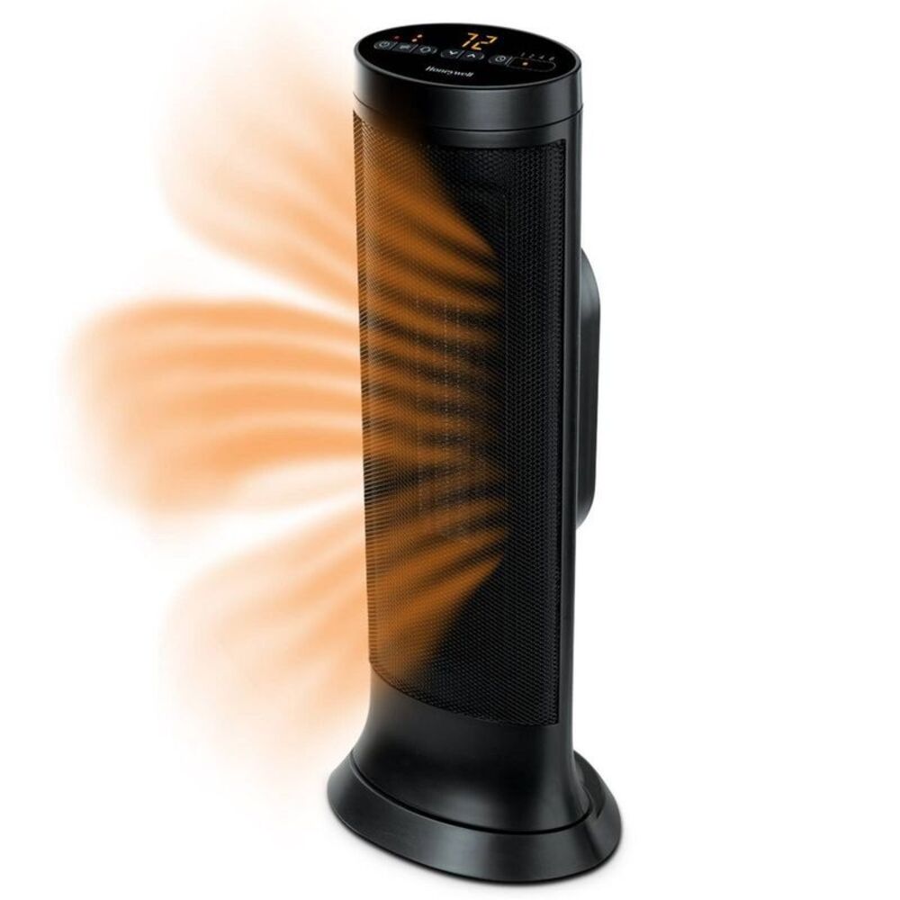 Open Box - Honeywell -  Slim Ceramic Tower Heater Black: Indoor  Black